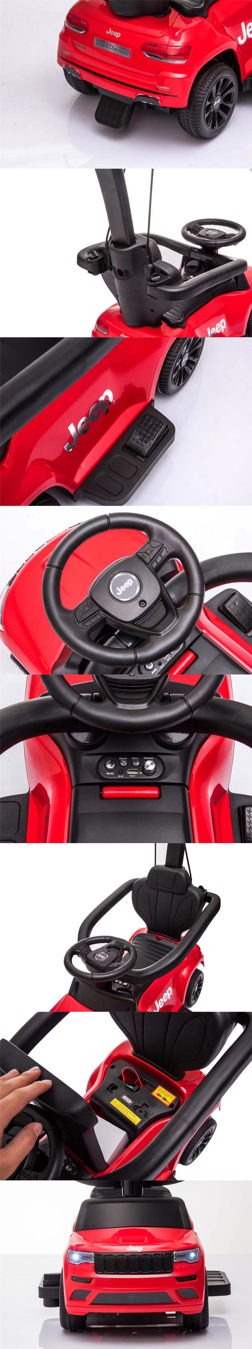 Car-shaped Baby Scooter with Music and Lights Unisex Ride On Push Electric Balance Car