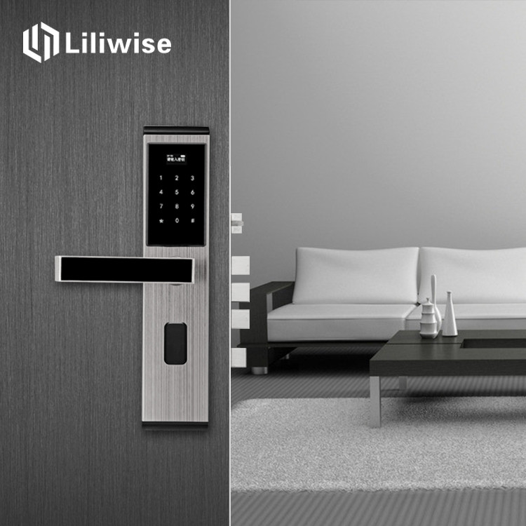 Wooden Door Apartment Door Locks Digital Unlock With Card Password