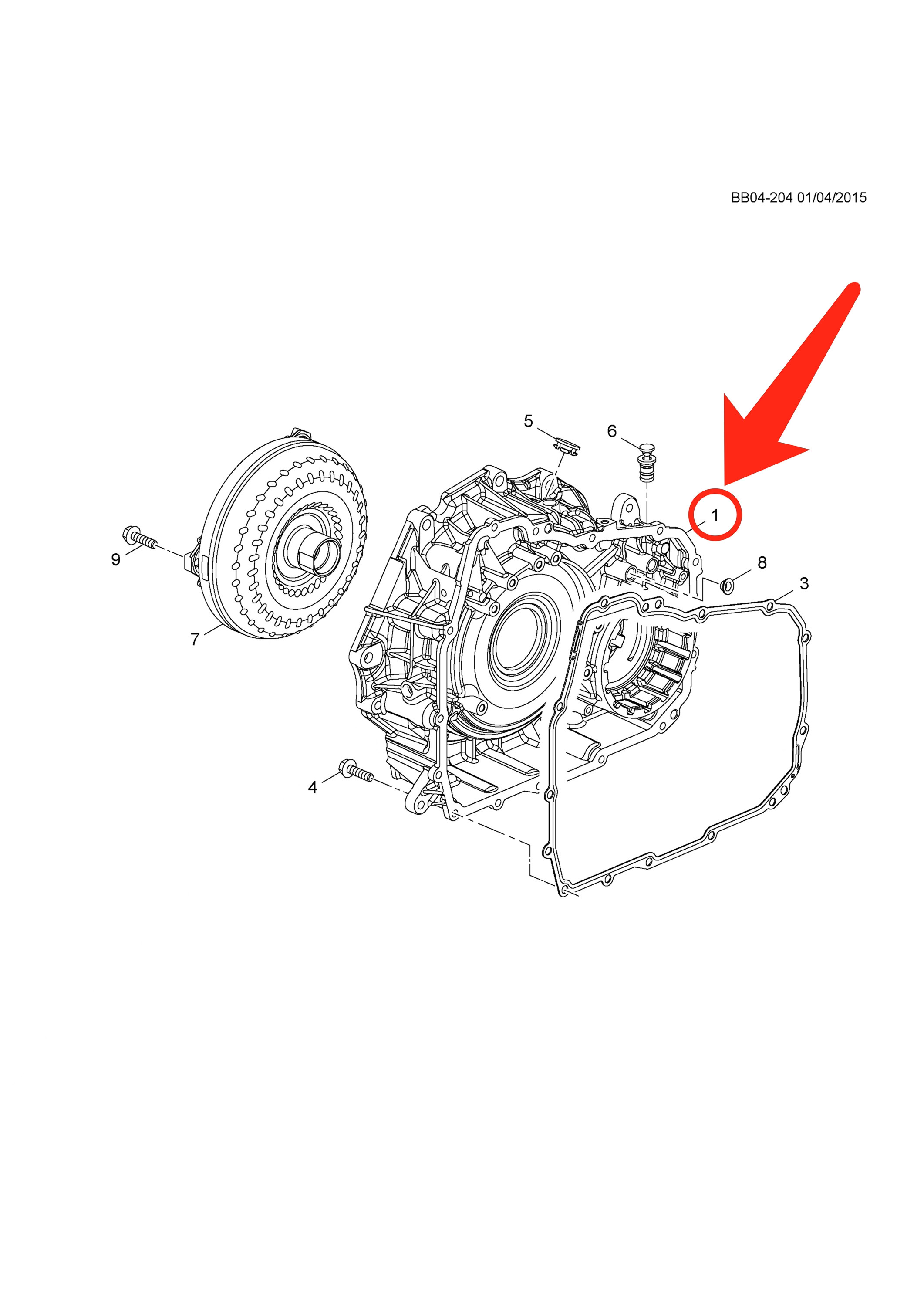 brand new 6T31 front section of transmission housing torque converter and differential housing for Chevrolet Monza 1.5L
