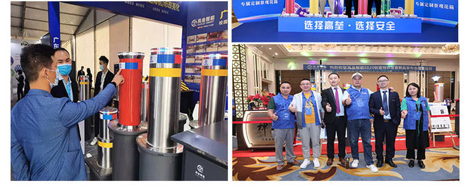 One Way Hydraulic Traffic Control Bollards Dia 219mm Traffic Light Lifting Bollard