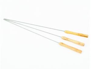 Buy cheap Stainless Steel Camping Cooking Set Reusable Grilling Kebab Fork Wooden Handle product