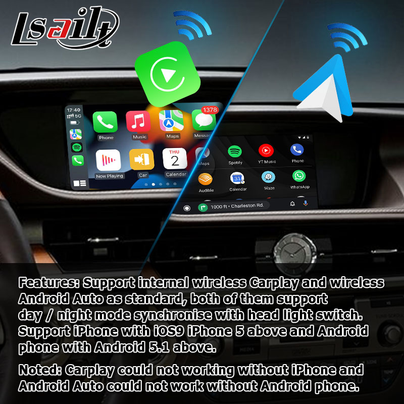 Lexus ES ES350 ES250 ES300h wireless carplay android auto screen mirroring box module Lsailt
