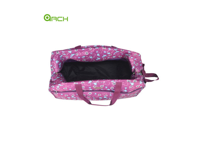 Rolling Luggage Bag Printing 600d Polyester Wheeled Duffle Bag with One Front Pocket