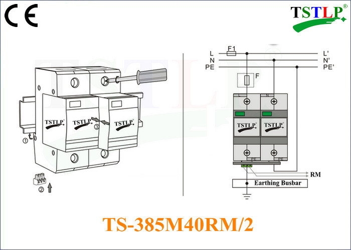 Single Phase 80kA Tvss Voltage Surge Suppressor With Multiple Voltage Available