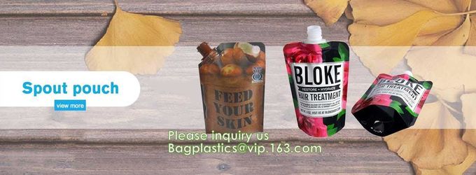 Amazon Best seller Juice Fresh Food Packaging FDA 80ml Stand Up Spout Pouch With Double k Reusable Plastic Bag