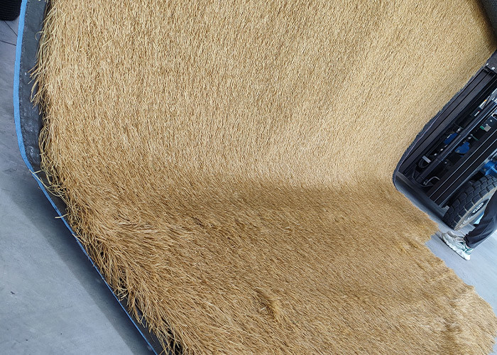 120mm Durable Polyethylene Synthetic Thatch Roof Lightweight Artificial Thatch Roof With Withered Color