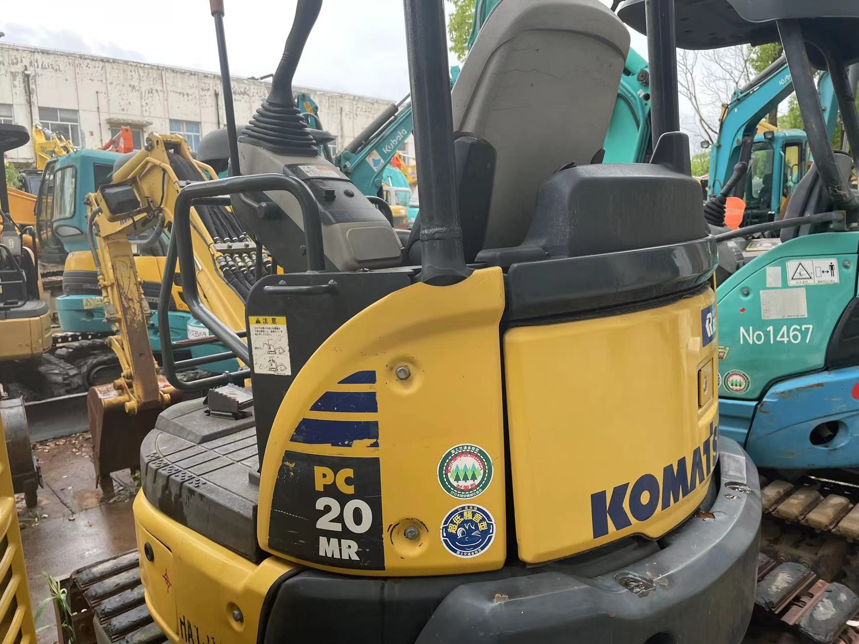 Used Komatsu PC20MR-2 Crawler Mounted Excavator Original Japan Working In Garden