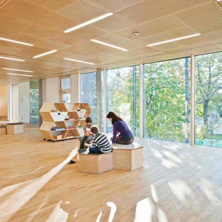 Decorative Laminate Wall Panels European Slanted Texture Shadow Veneer Finish