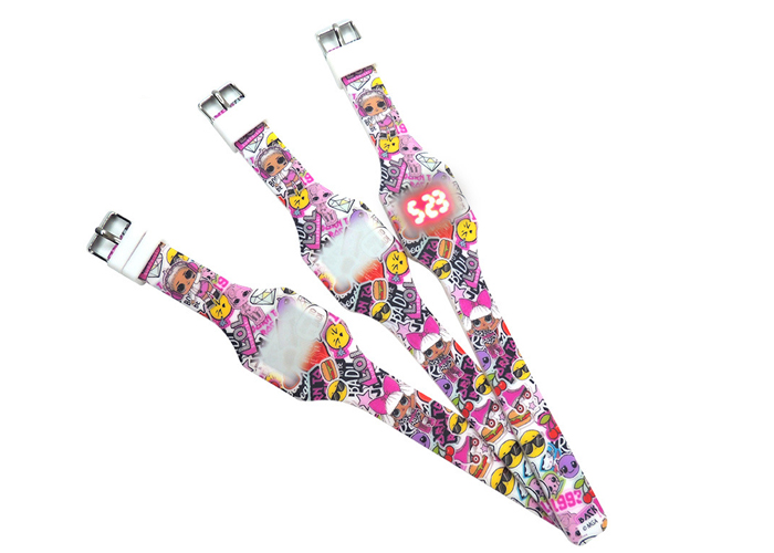 Children's Silicone Touch Watch gift bracelet fruit carton LOL Surprise Doll Manufacturer Logo Customized Variety