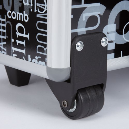 Aluminum Printing Hairdresser Tool Case , Professional Rolling Hairdressing Storage Case