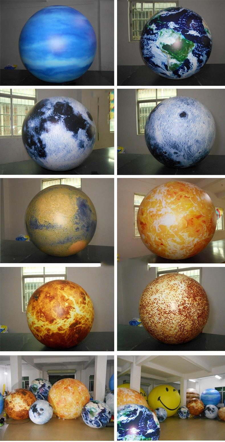 Giant Advertising Inflatable Moon Model With Led Light / Large Inflatable Moon Balloon For Decoration