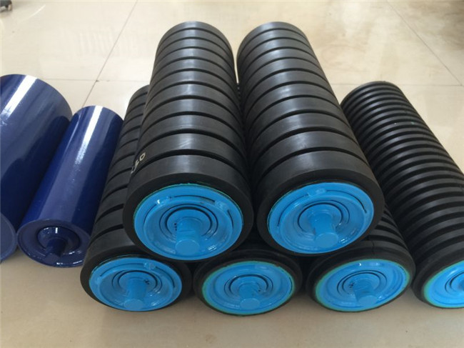114mm Belt Steel Return Troughing Conveyor Idler Roller For Crushing Plant