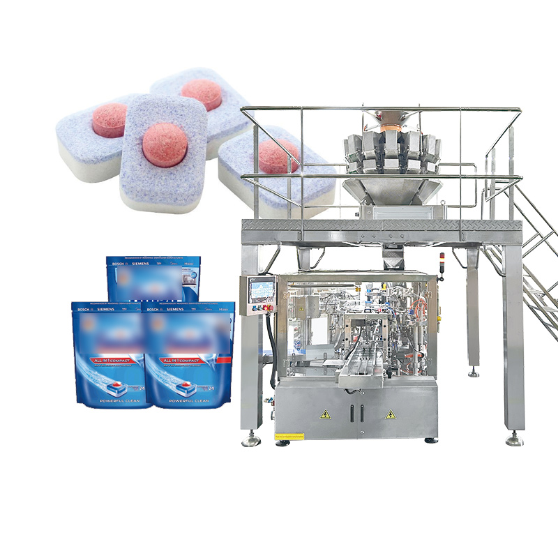 High Speed Automatic Dishwasher Detergent Tablets Pods Pouch Packing Machine Dishwasher Powder Gel Pods Bag Packing Machine