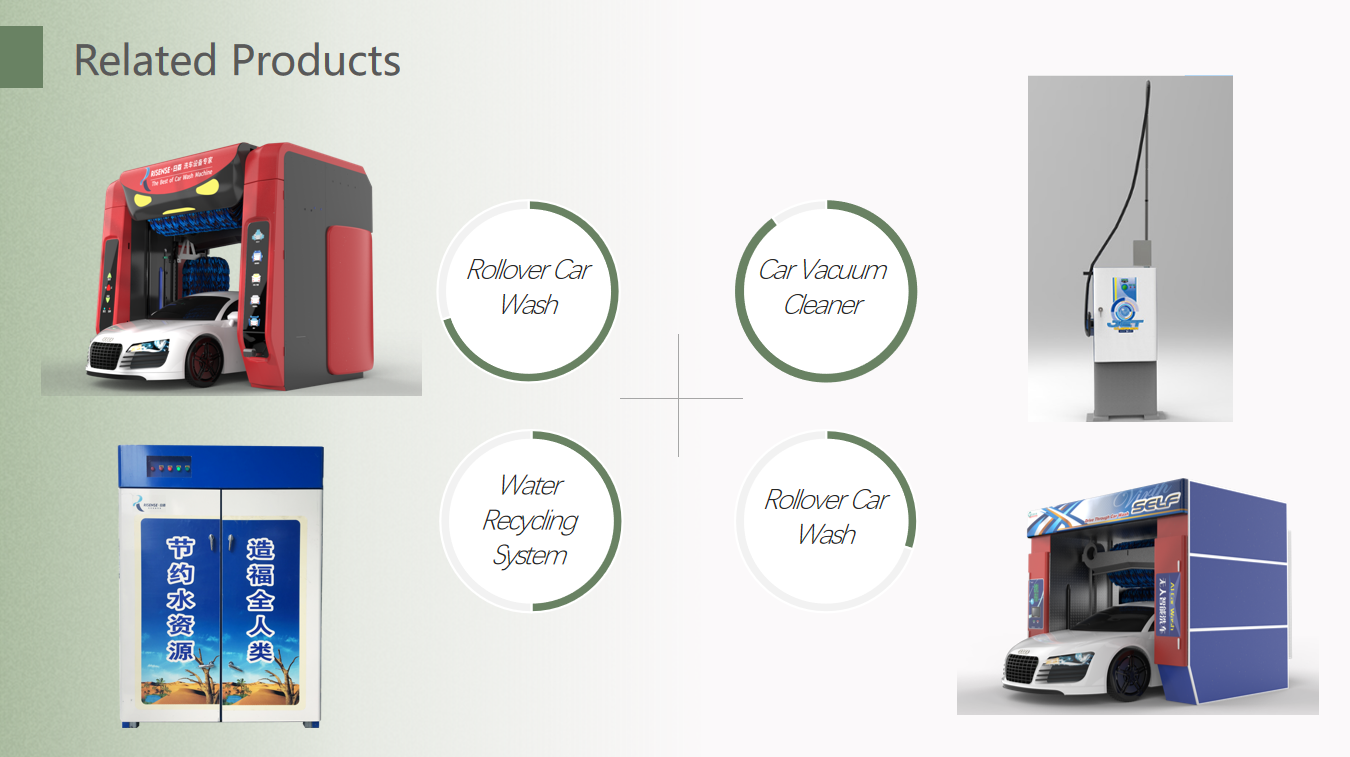 Fully Automatic ExpressTunnel Car Wash Machine with 9 Brushes Conveyor Belt for North/South America Market