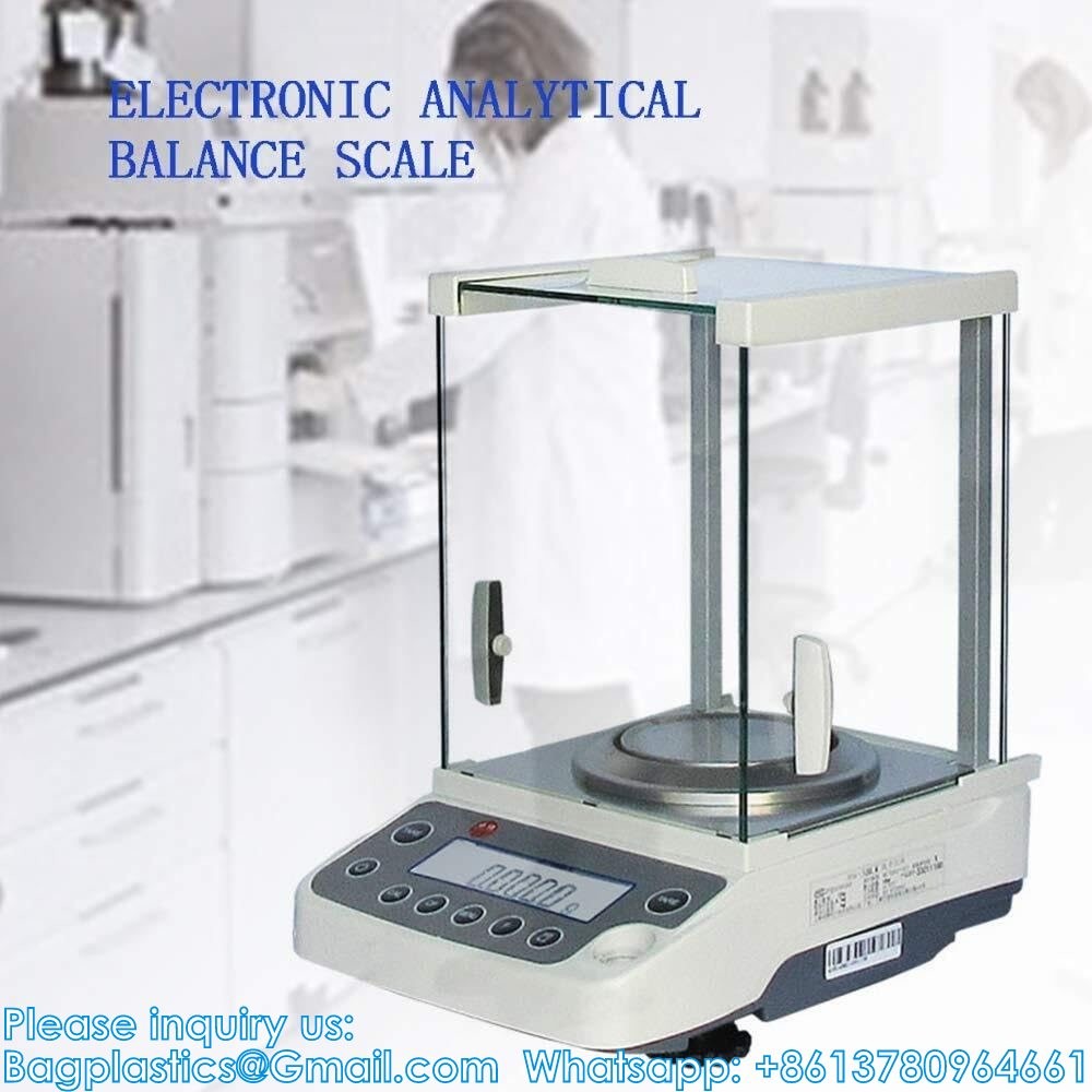 0.0001g Laboratory Scale, High Precision Lab Analytical Balances With Plastic Windshield, LCD Display Electronic