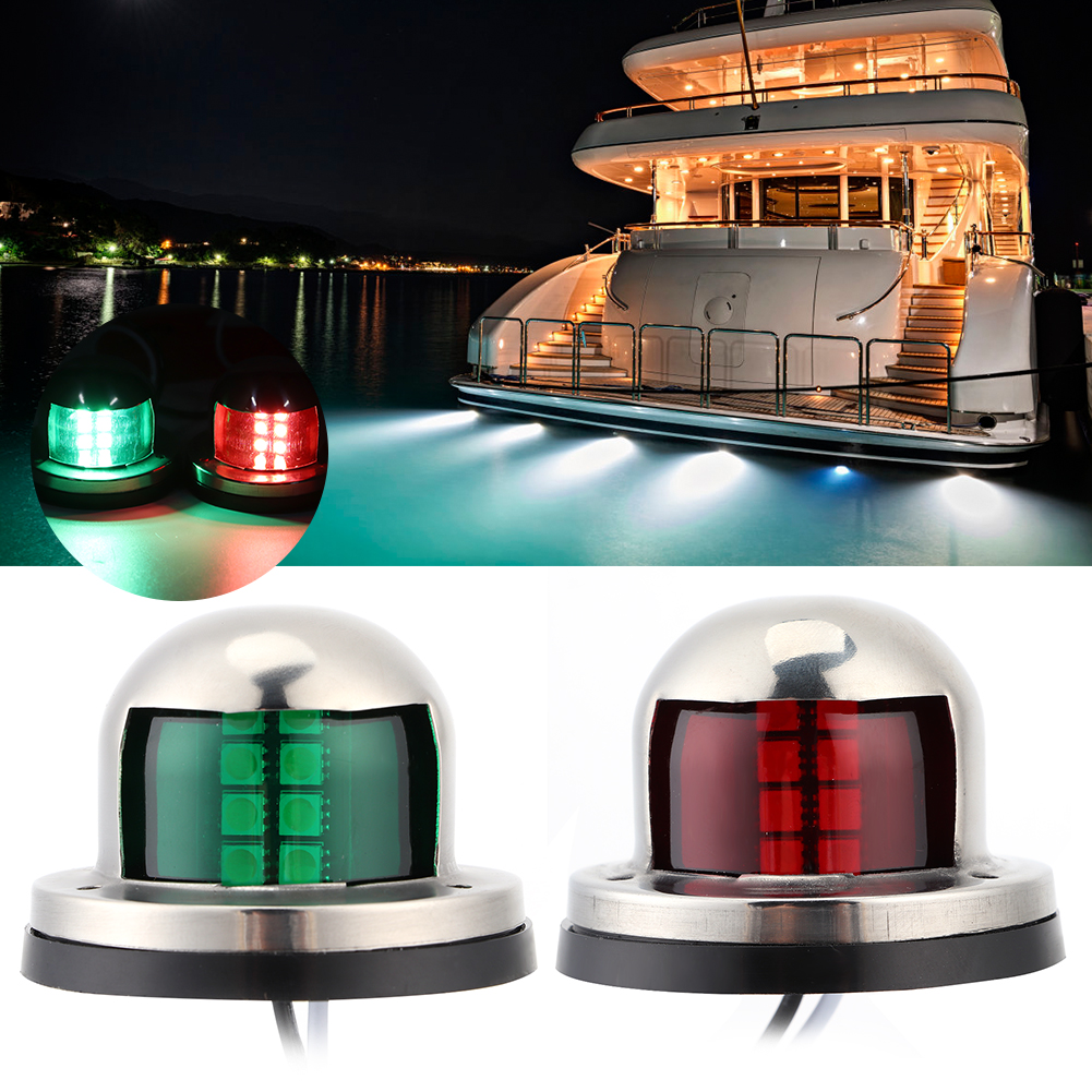 5050SMD IP68 Boat Bow Headlights Red Green LED Bow Navigation Light