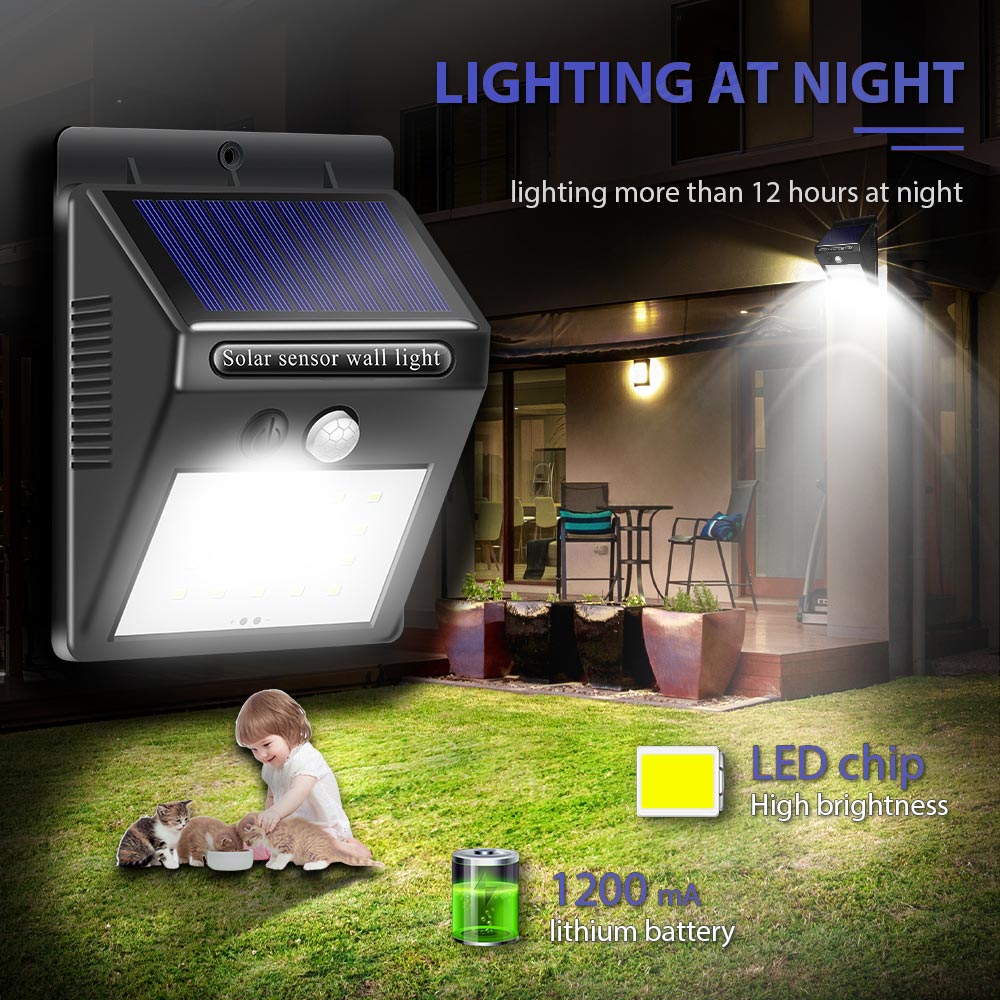 PIR Security Rechargeable Outdoor LED Solar Lights