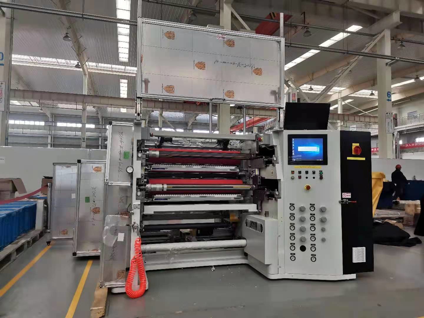 SGS 12um 380 Volt 50Hz Slitter Rewinder Machine , High Speed Slitter Machine
