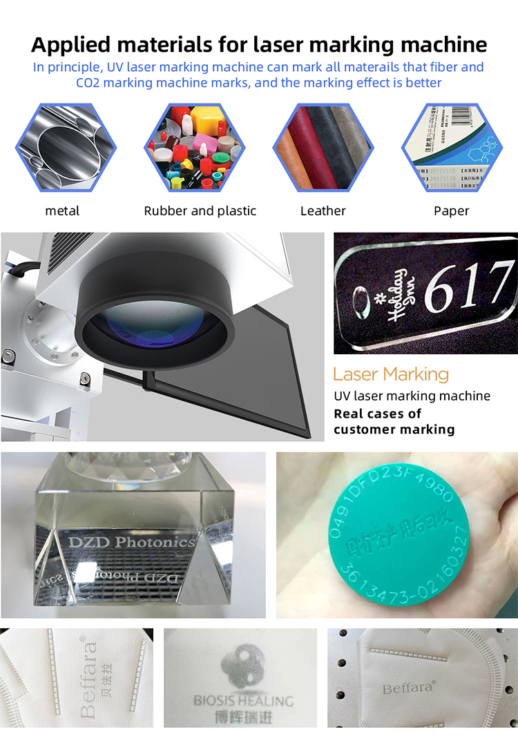 Industrial CO2 Flying Laser Marking Machine For Plastic Bottles Glass