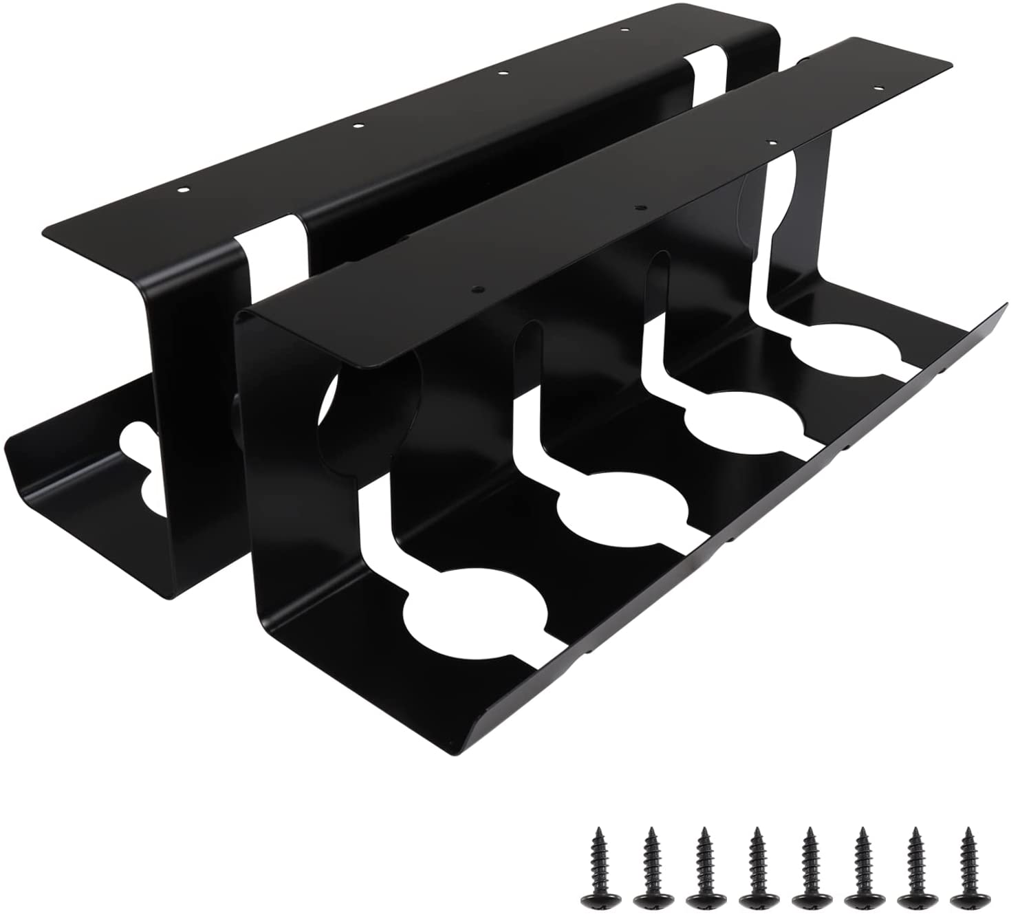 No Drilling Required Under Desk Cable Management Metal Tray Cord Organizer with Clamp