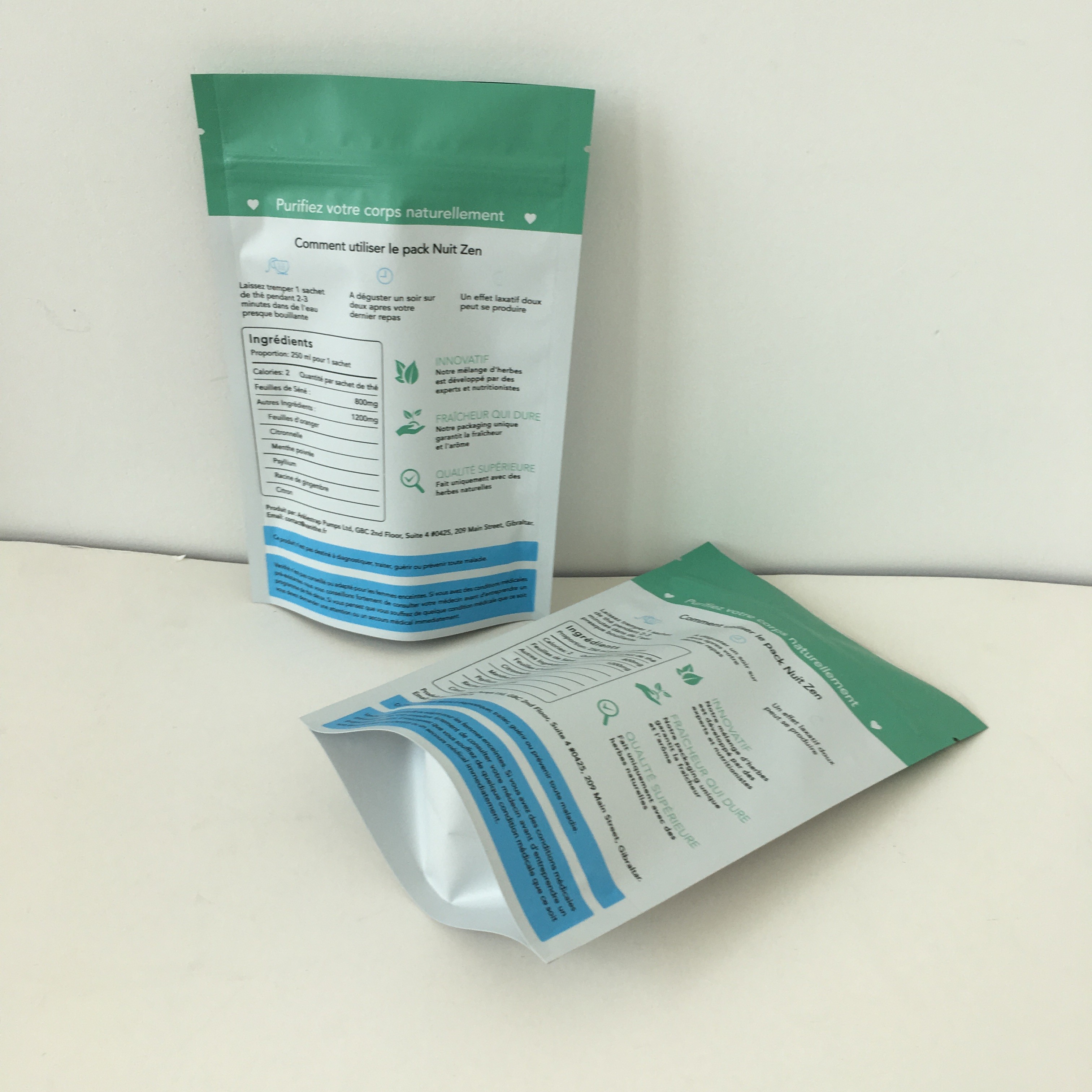 Aluminum Foil Stand Up Zipper Snack Bag Packaging Digital Printed