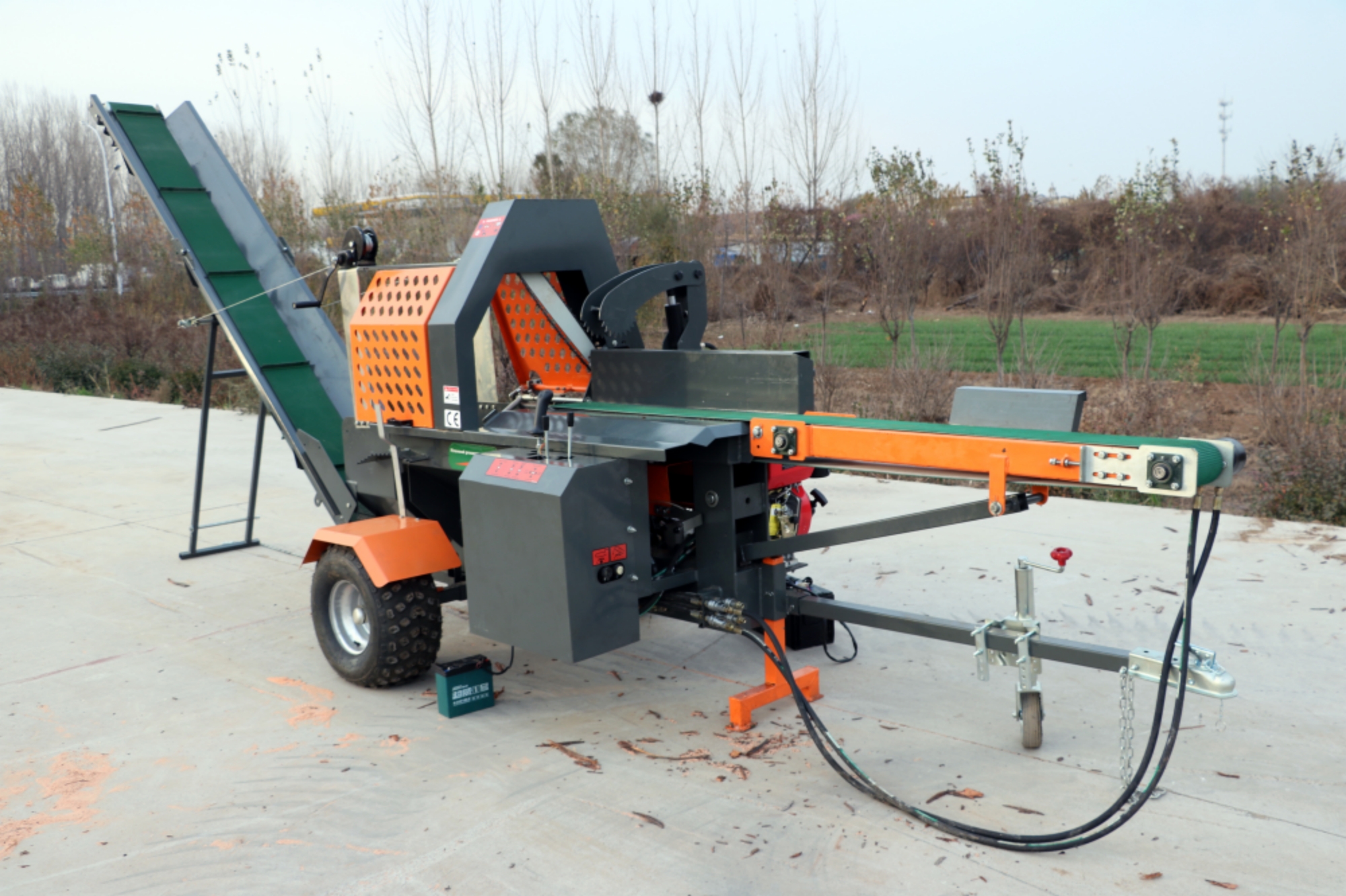 Speed Chainsaw Electric 15KW Wood Tree Splitter 6S Firewood Processor
