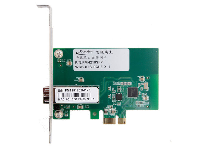 1000Mbps Fiber Optic Network Interface Cards 1 Gbps I210 PCIex1 Single Port SFP Slot Network Adapter