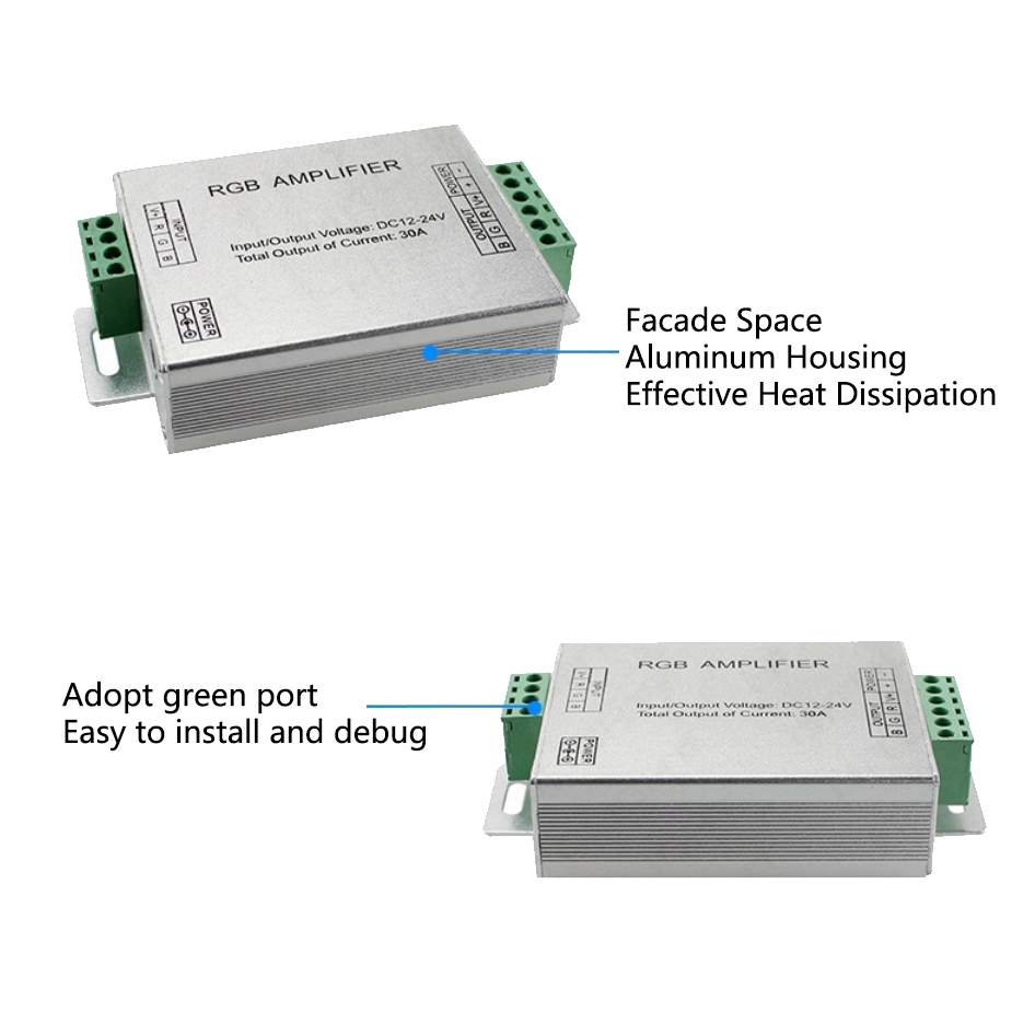 Synchronization Power LED Strip Amplifier DC 12V DC 24V For LED Strip Light
