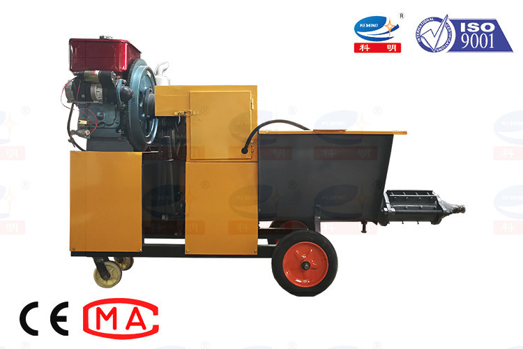 Diesel Driven Mortar Plastering Machine Use In Interior Wall Ceiling