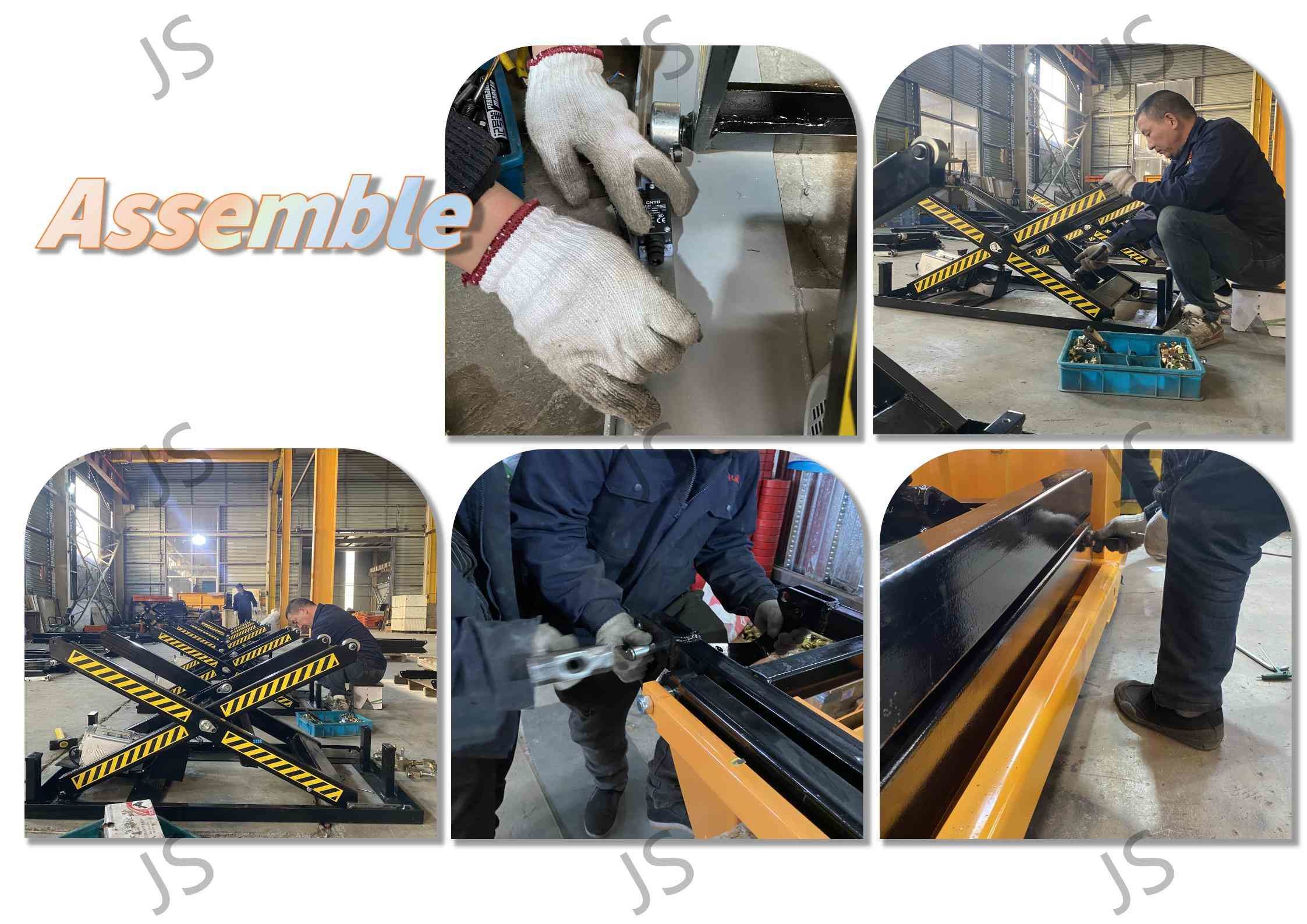 1000kg Single Electric Hydraulic Scissor Lift Tables Max Height 51.18in