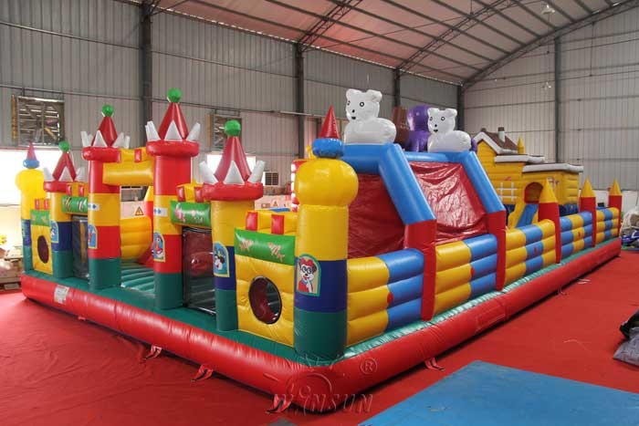 Waterproof Inflatable Funland , Octopus Paradise Kids Inflatable Playground