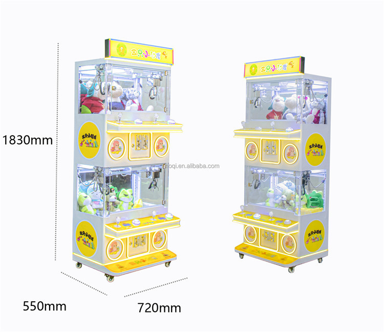 4 Players Crane Arcade Game Grab Gift Mini Claw Machine For 3-4 Inches Plush Toys