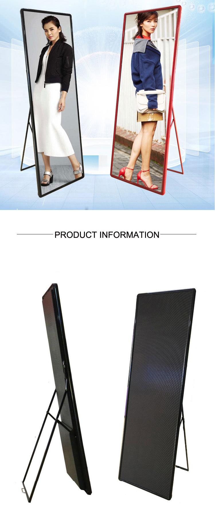 P2.5 1.8mm Customized Led Display Led Poster Signs With Nova Star Receiving Card