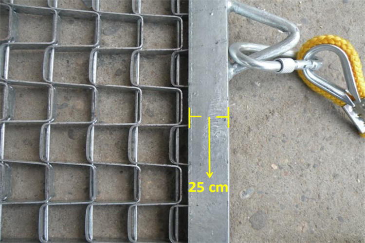 Flexible 3X4FT 4X4FT Steel Drag Mat For Leveling Football Ground