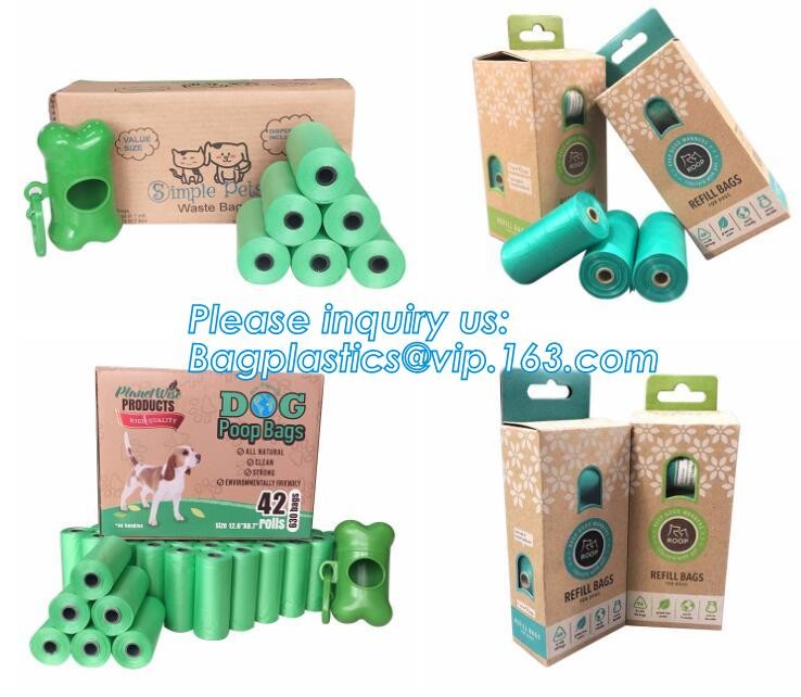 High Quality Eco-friendly Degradable Fashion With Printing Doggy Pet Dog Waste Poop Bags, Eco friendly pet dog waste poo