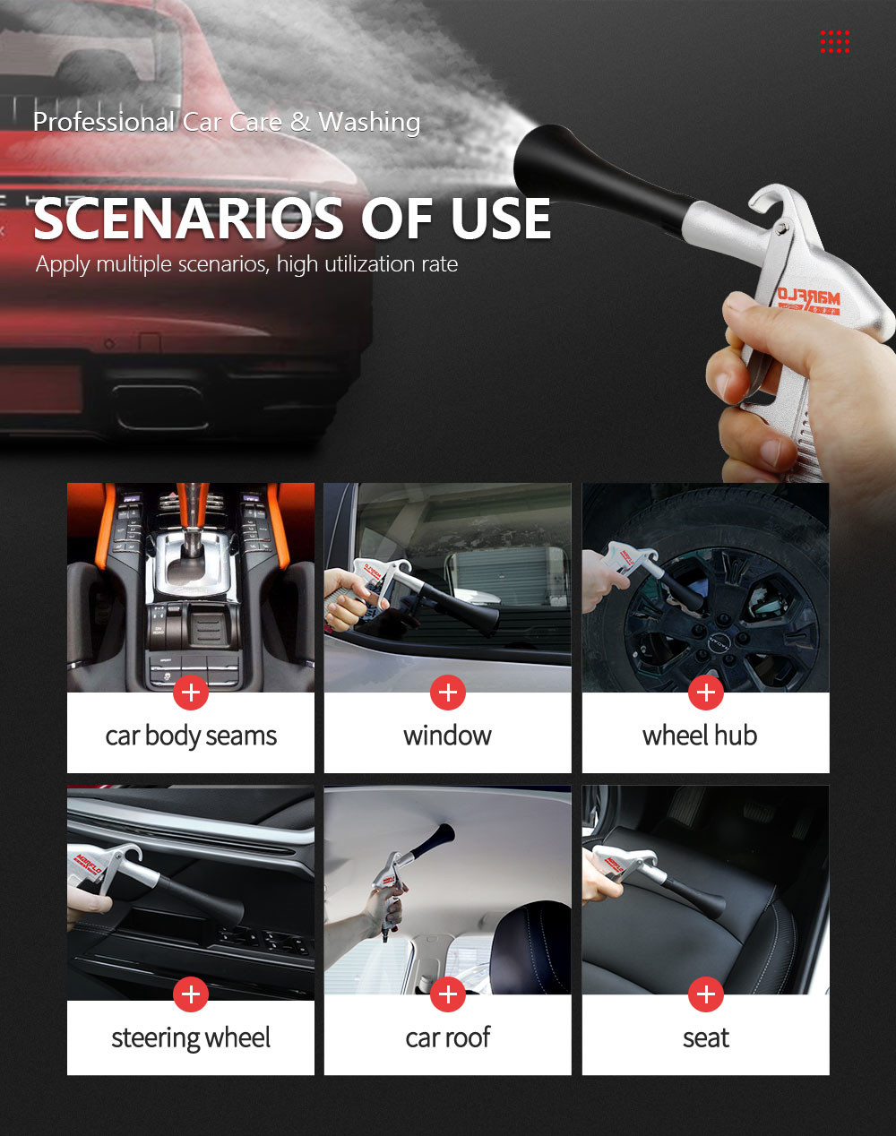Forged Aluminum Car Washing Gun For Car Tornador Detailing Use BSCI Certificated