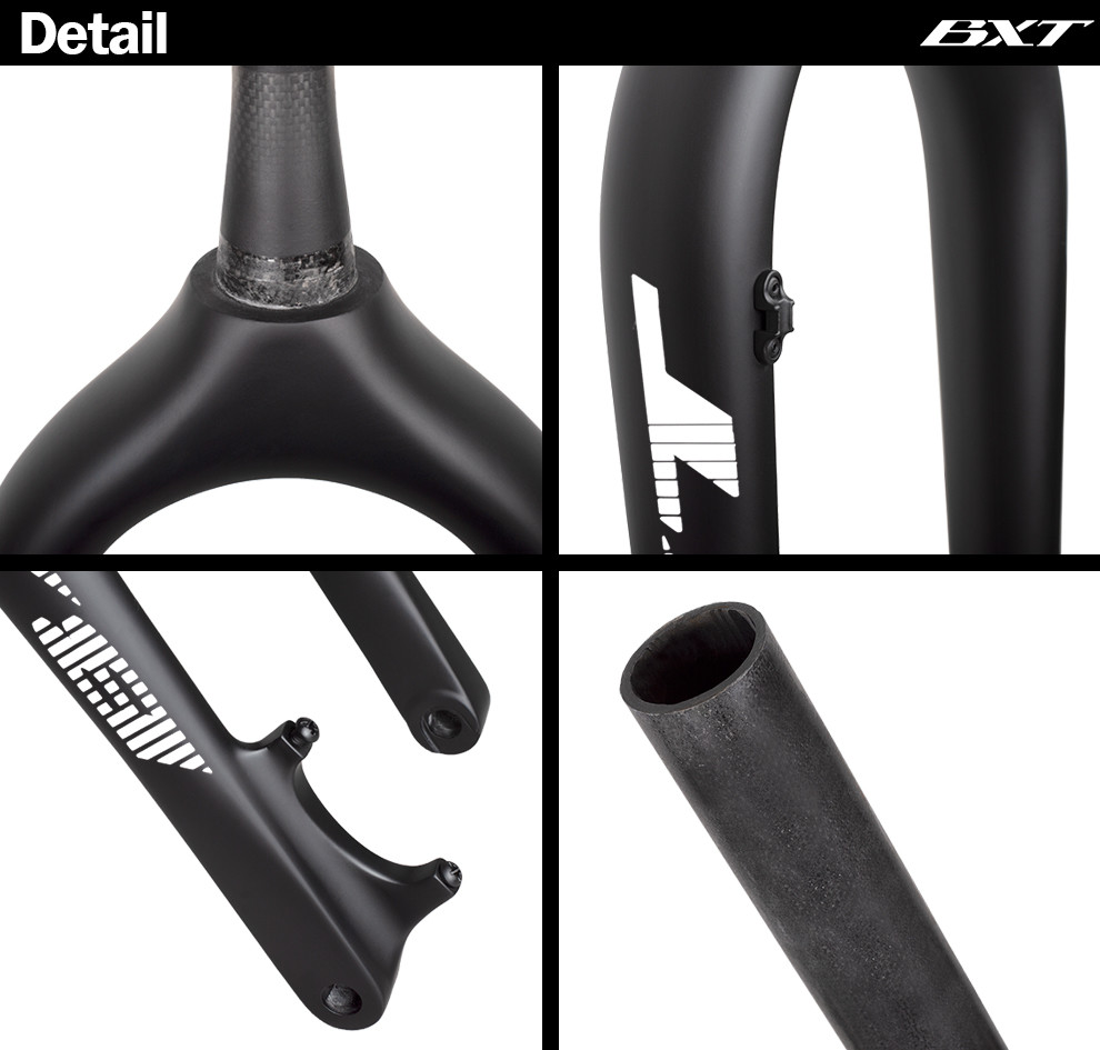 Bike Carbon Fiber Gravel Fork Snow Beach Fat Tire Bicycle Hard Forks 26 Disc Brake