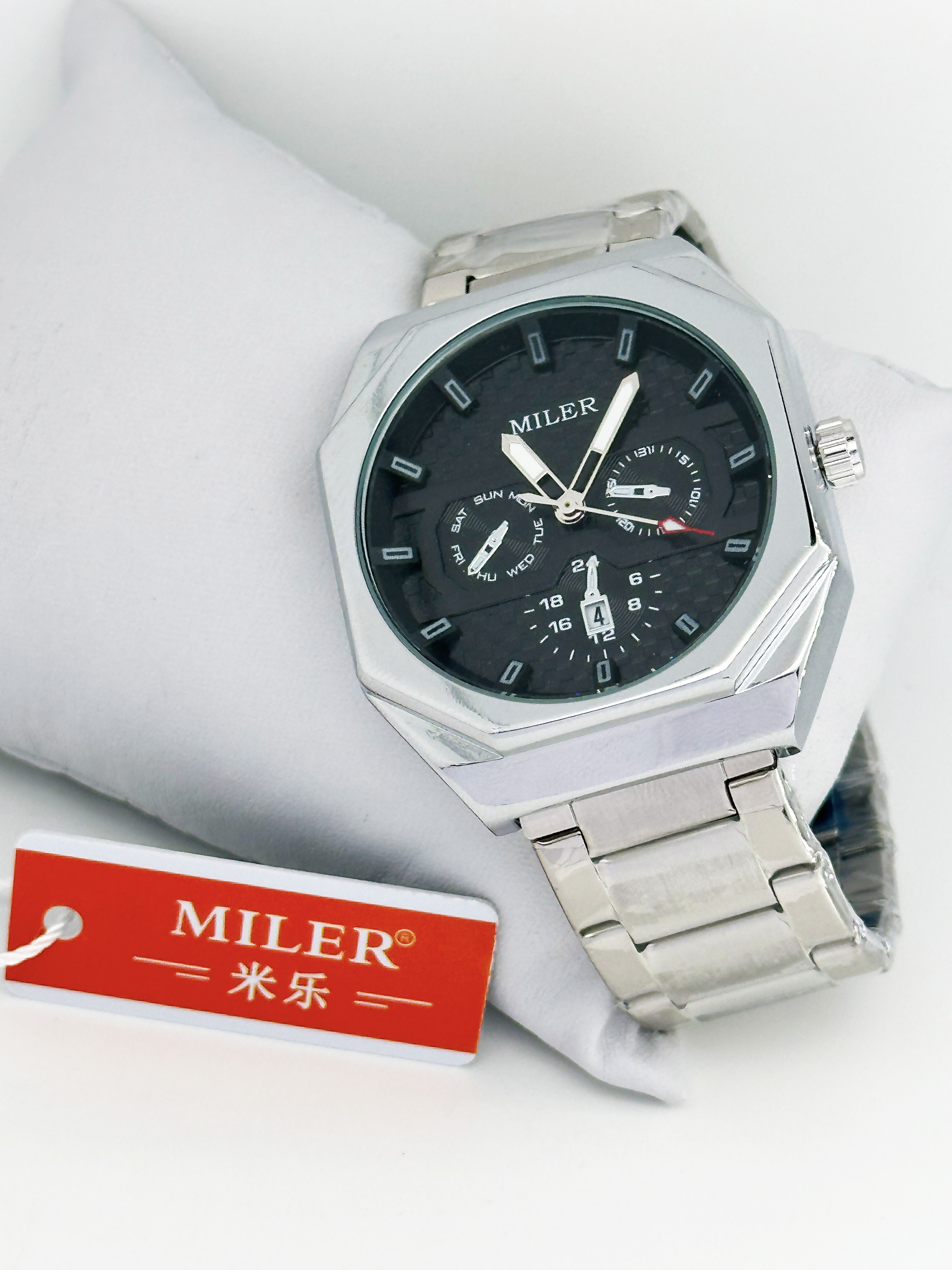 Luxury Quartz Watch For Men Stainless Steel Dress Wristwatches Man Waterproof Chronograph Clock