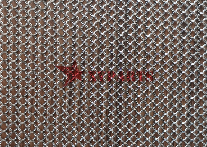 Ss Weld Ring Mesh Curtain As Space Division For Architectural Decoration