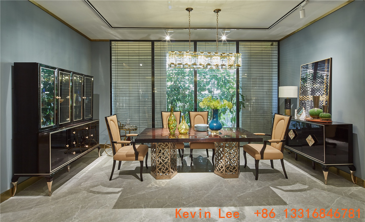 Elegance American style furniture in Light luxury design for Villa house living room leather sofa factory directly sale