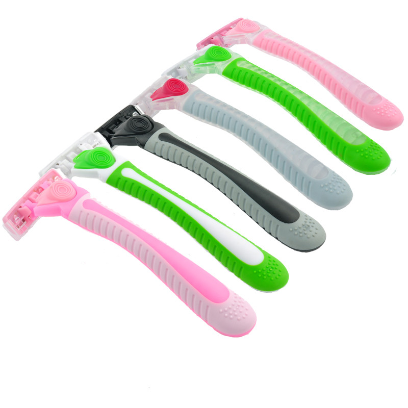 3-6 Blades Disposable Face and Body Hair Removal Razor Pack for Women with Razor Head Refills