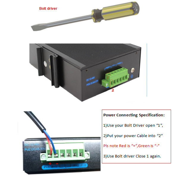 UT08GP unmanaged Gigabit 8port POE industrial ethernet switch used for IP Cameras