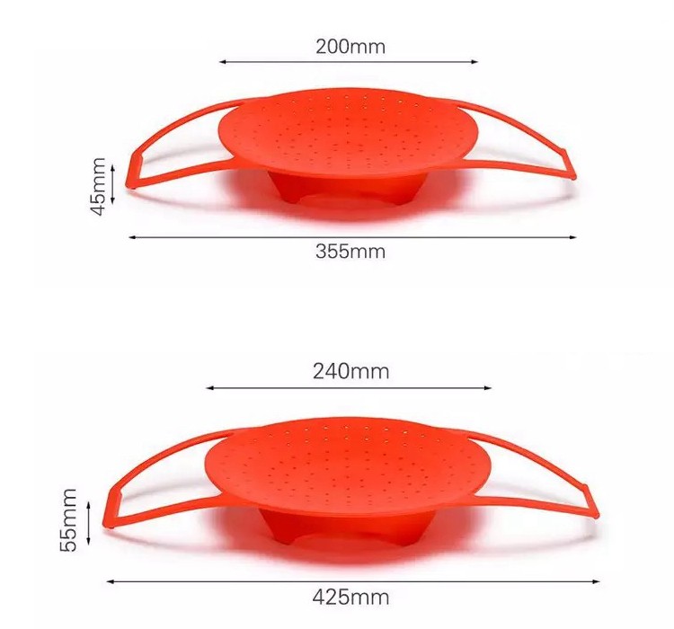 2019 Amazon Top sale Microwave Food Grade Colorful Multi-purpose Silicone Steamer Basket Vegetable Best Steam Cooker Target