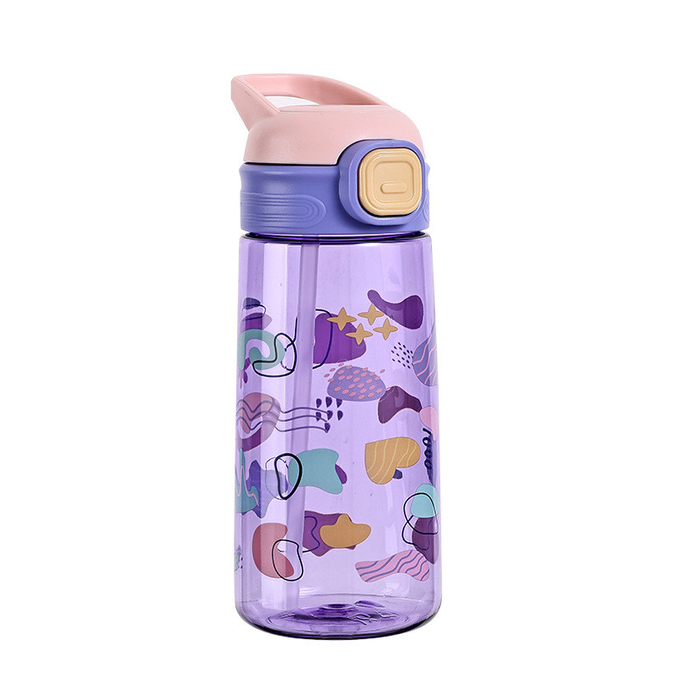 Kids Unbreakable Leakproof PC Straw Cups Lightweight And Portable 600ml