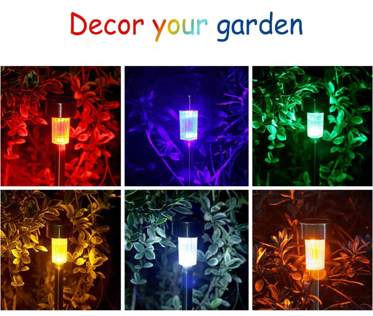 Color changing LED landscape garden street light