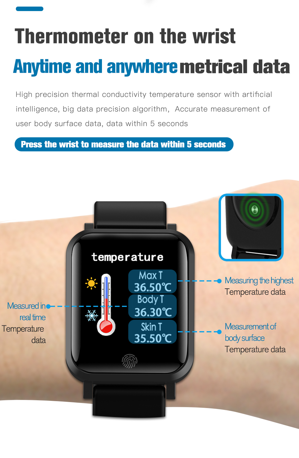 Health Exercise F22 Smart Watch Thermometer Wrist Answerable Telephone W20 Smartwatch