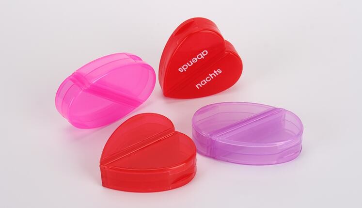 28 compartment column shape plastic pill storage box with pill crush box, Conventional eco-friendly 4 grids plastic trav