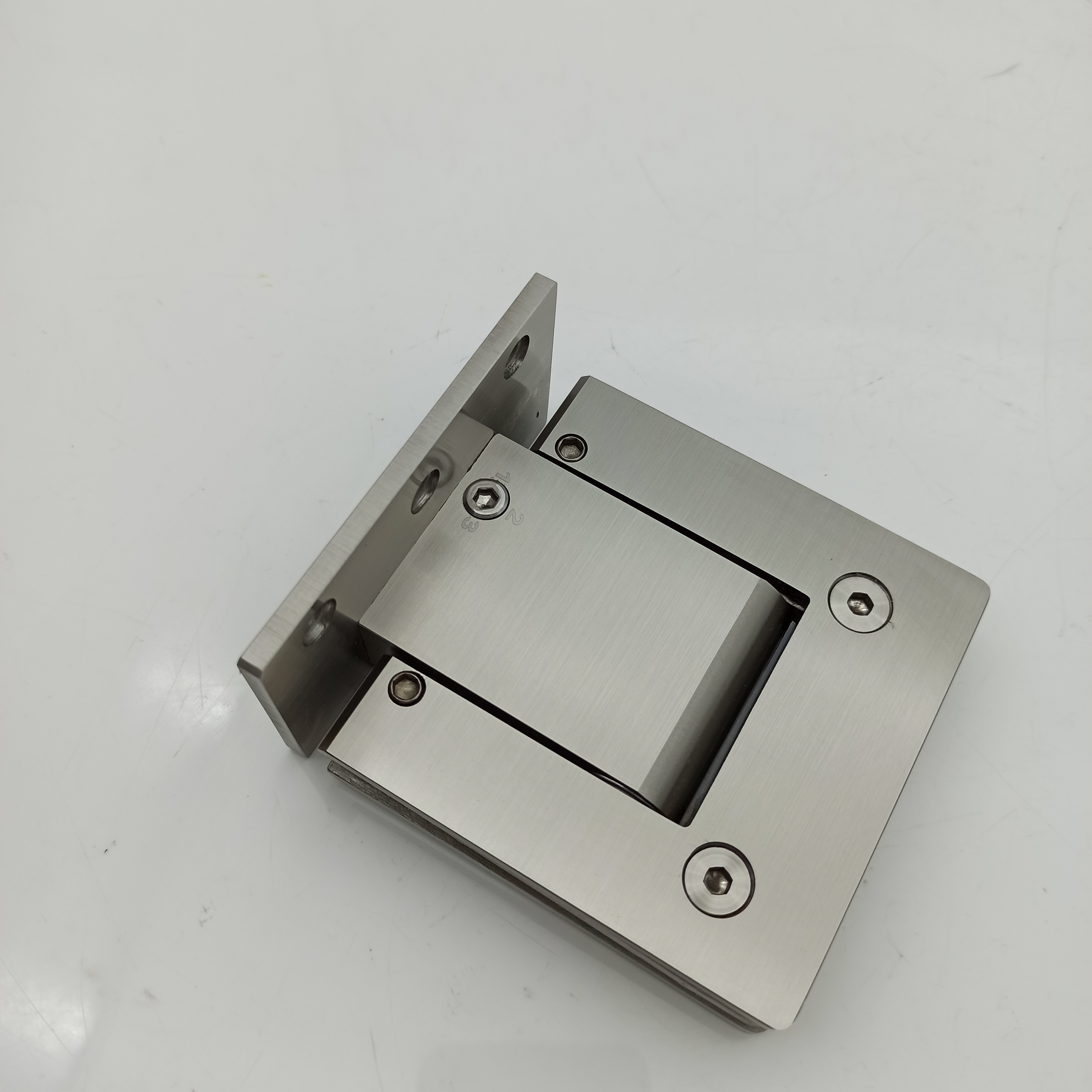 Soft Closing Stainless Steel 304 Hydraulic Glass Door Clamp Shower Hinge for 90 Degree