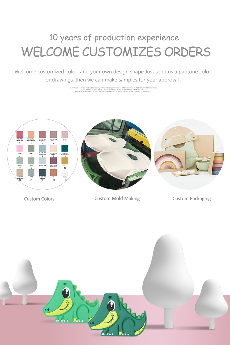 Food Grade Silicone Baby Toy Teether Cartoon Pattern For Soothing Teething