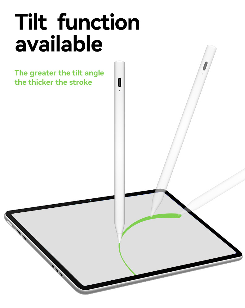 White Universal Stylus Pencil Magnetic Palm Rejection Tilt Sensitivity 5V-100mA Charger